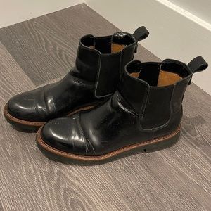 Coach patent leather boots